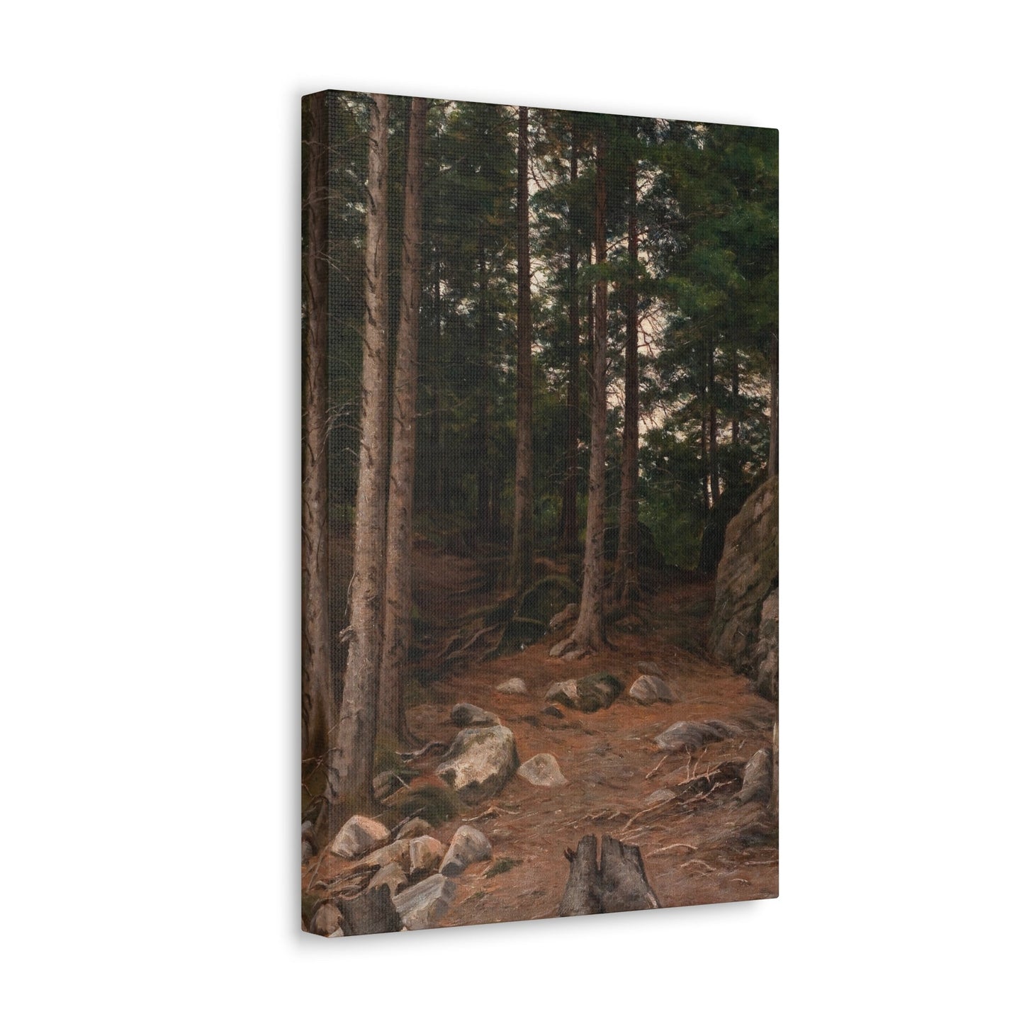 Berndt Lindholm (1841-1914) Sunset in the Forest - Canvas Wall Art-The Sticker Space