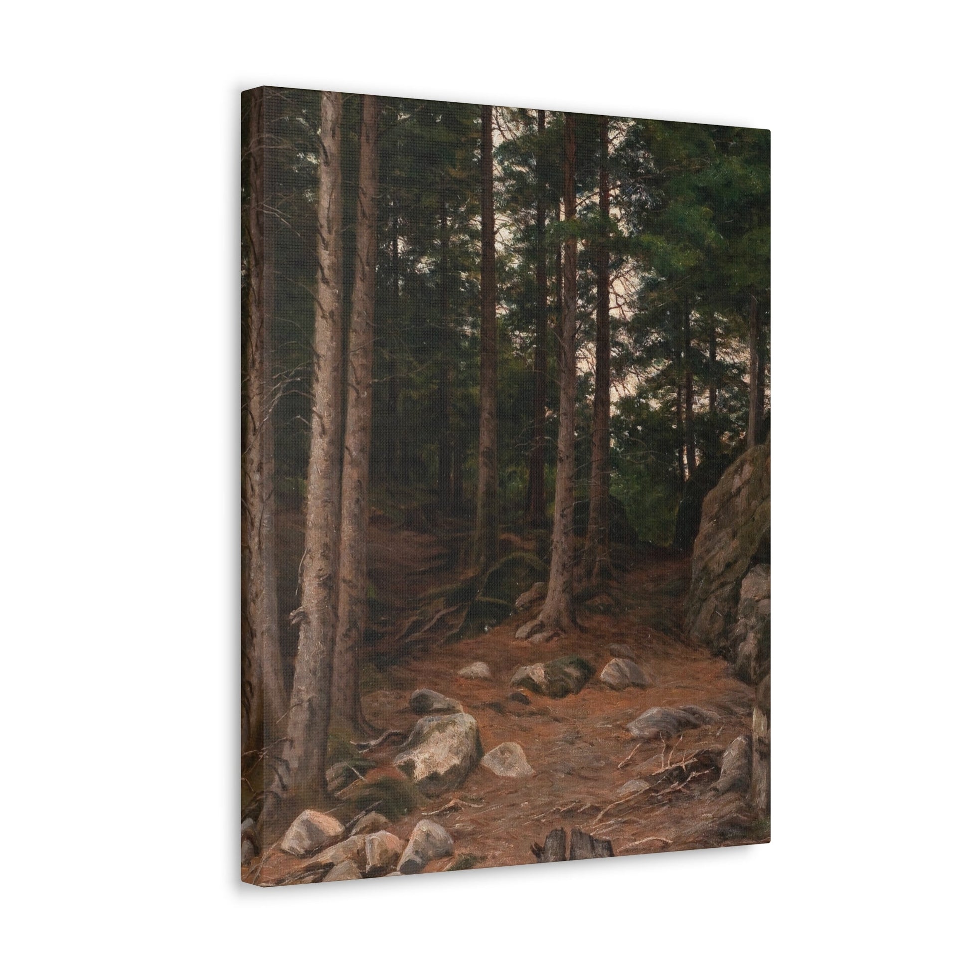 Berndt Lindholm (1841-1914) Sunset in the Forest - Canvas Wall Art-The Sticker Space