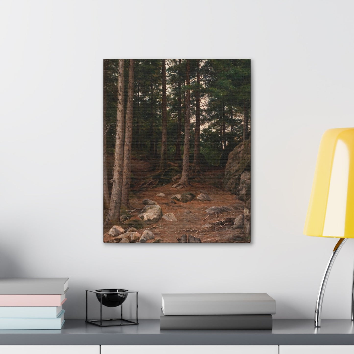 Berndt Lindholm (1841-1914) Sunset in the Forest - Canvas Wall Art-The Sticker Space