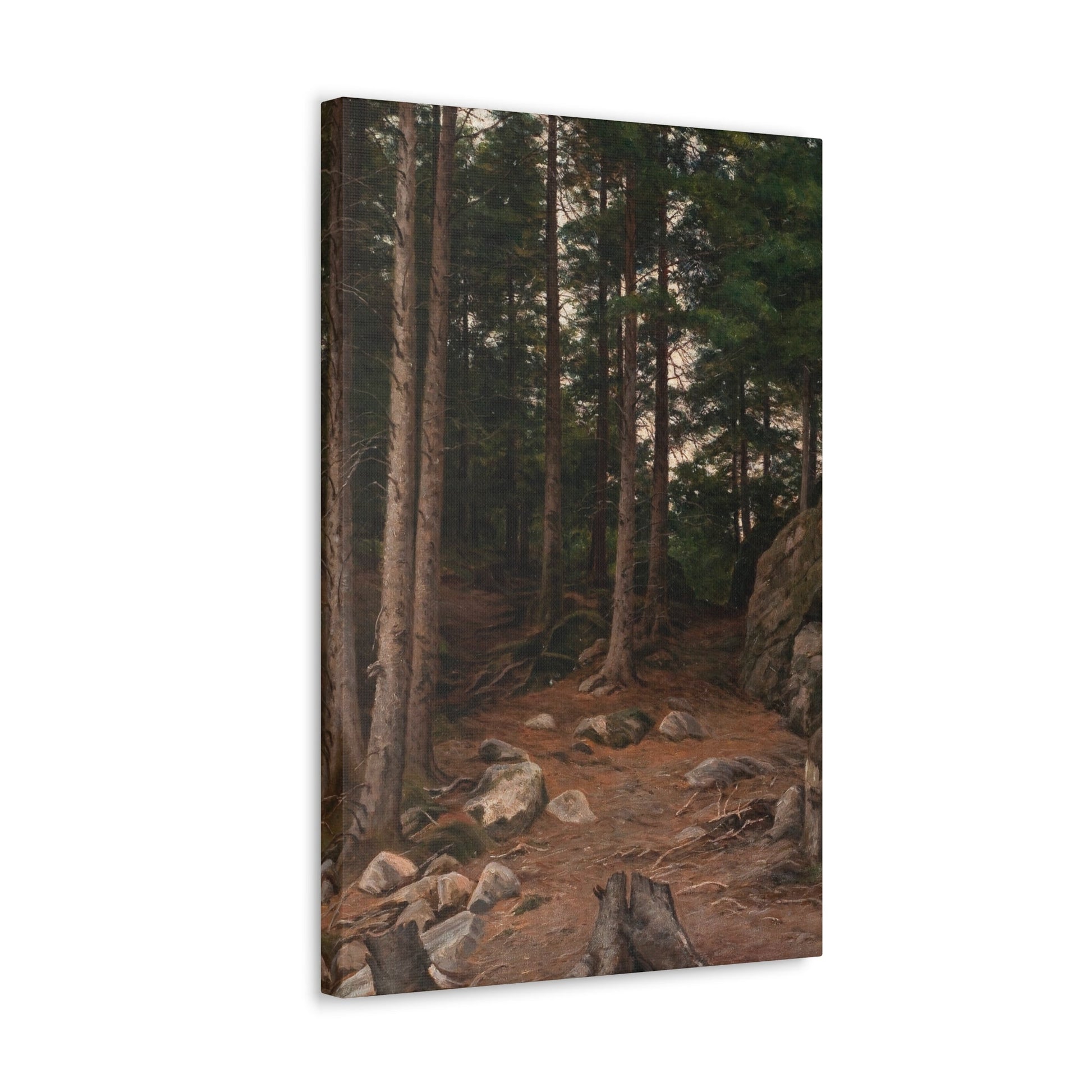 Berndt Lindholm (1841-1914) Sunset in the Forest - Canvas Wall Art-The Sticker Space