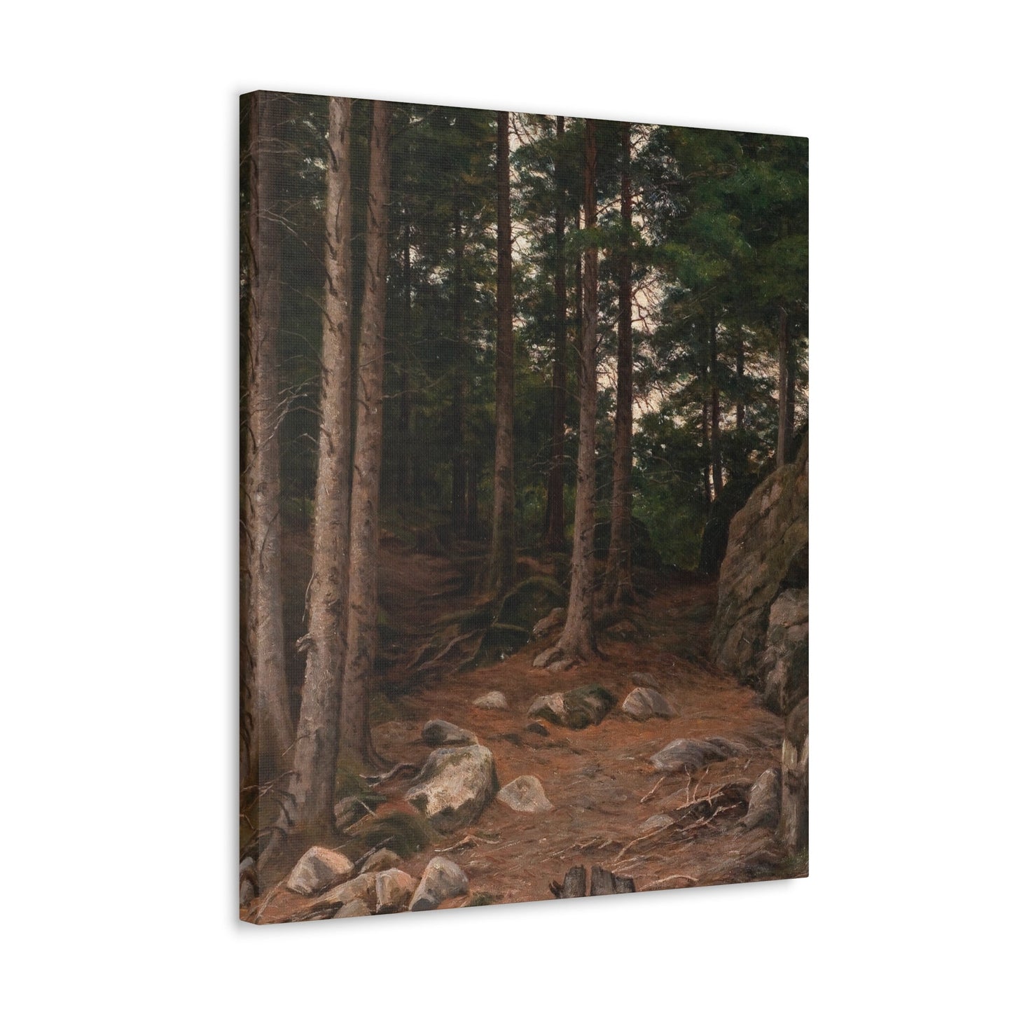 Berndt Lindholm (1841-1914) Sunset in the Forest - Canvas Wall Art-The Sticker Space