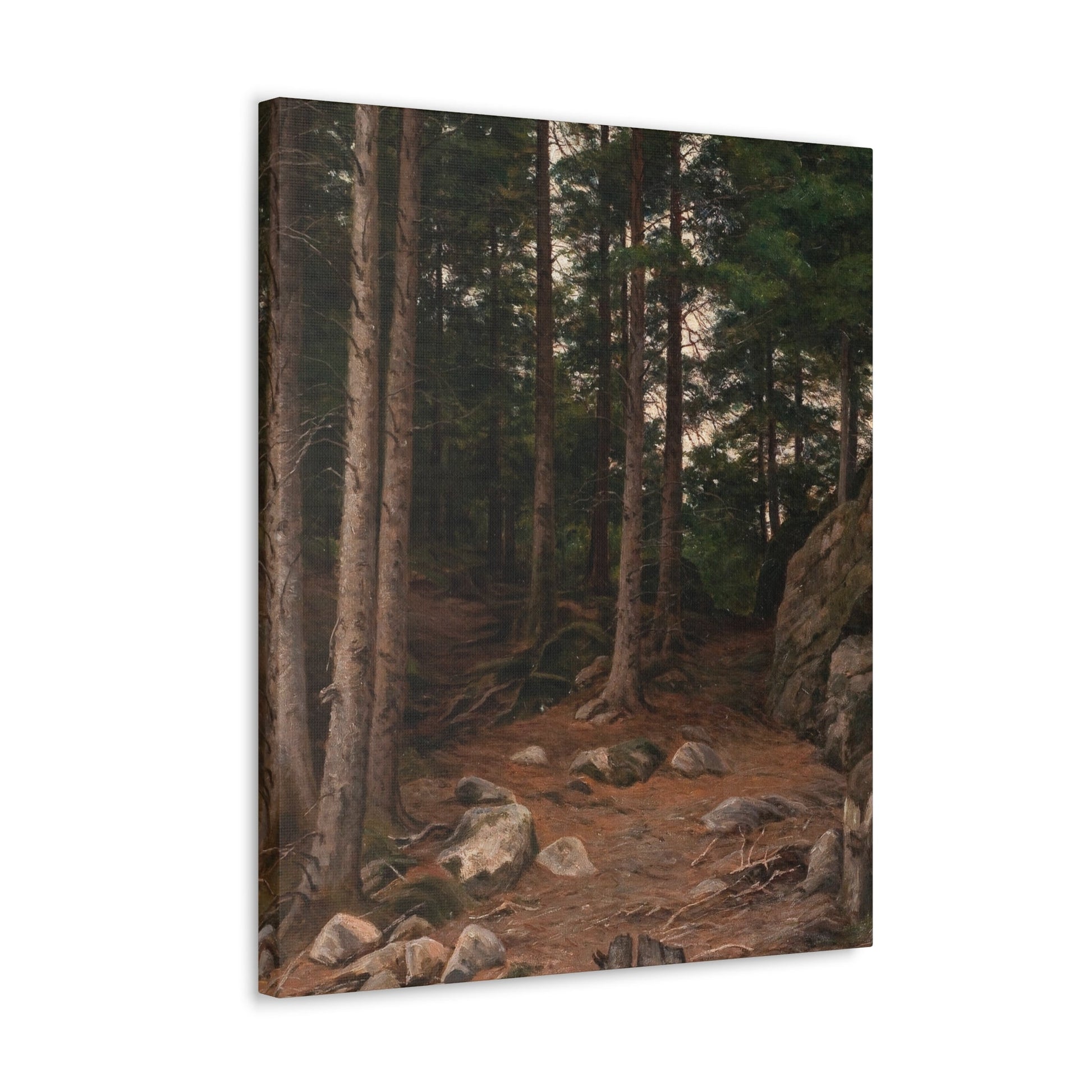 Berndt Lindholm (1841-1914) Sunset in the Forest - Canvas Wall Art-The Sticker Space