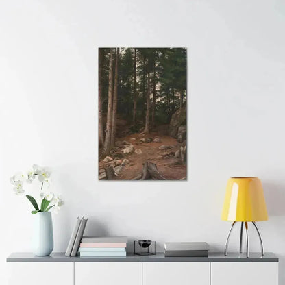 Berndt Lindholm (1841-1914) Sunset in the Forest - Canvas Wall Art - The Sticker Space