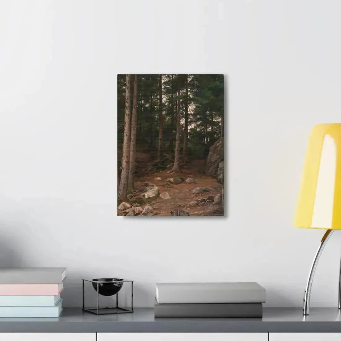 Berndt Lindholm (1841-1914) Sunset in the Forest - Canvas Wall Art - The Sticker Space