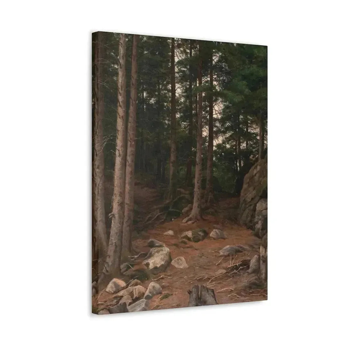 Berndt Lindholm (1841-1914) Sunset in the Forest - Canvas Wall Art - The Sticker Space