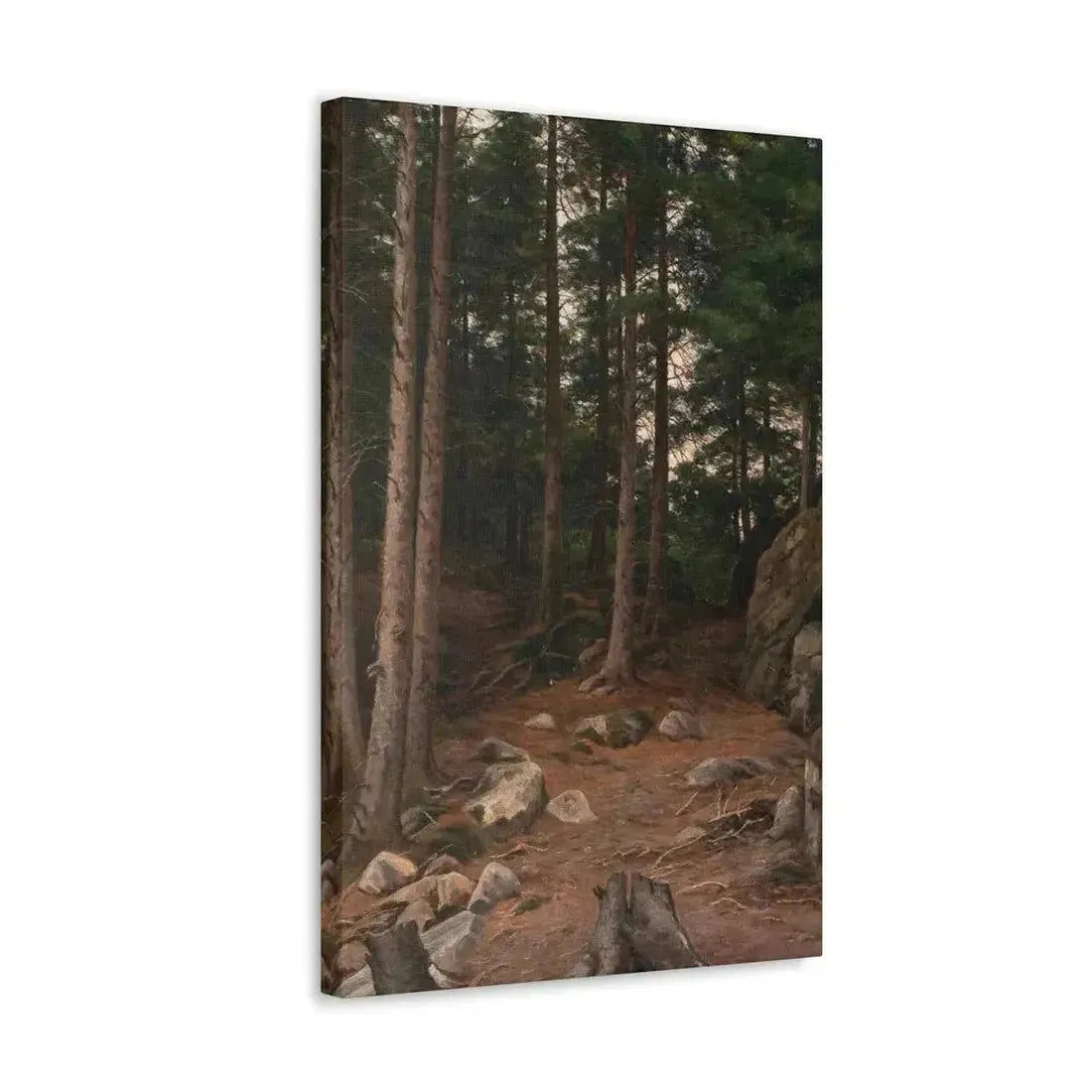 Berndt Lindholm (1841-1914) Sunset in the Forest - Canvas Wall Art - The Sticker Space