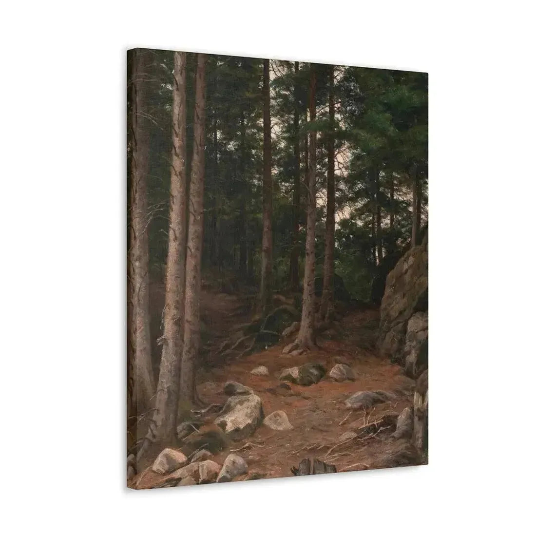 Berndt Lindholm (1841-1914) Sunset in the Forest - Canvas Wall Art - The Sticker Space