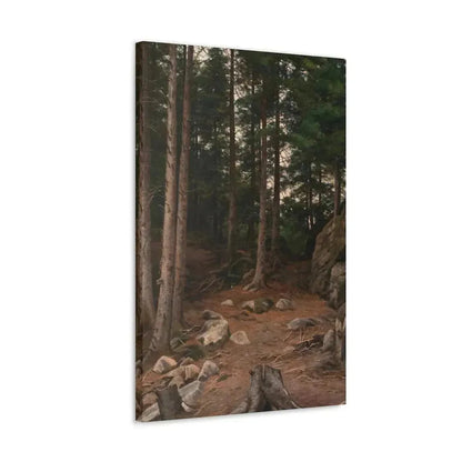 Berndt Lindholm (1841-1914) Sunset in the Forest - Canvas Wall Art - The Sticker Space