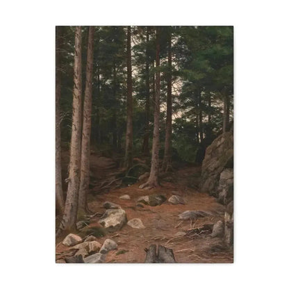 Berndt Lindholm (1841-1914) Sunset in the Forest - Canvas Wall Art - The Sticker Space