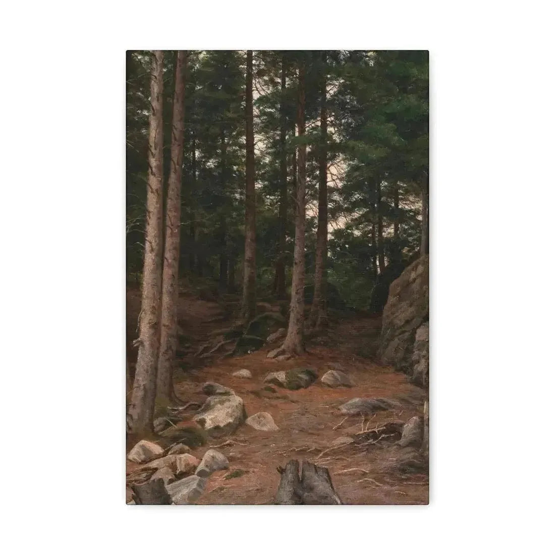 Berndt Lindholm (1841-1914) Sunset in the Forest - Canvas Wall Art - The Sticker Space