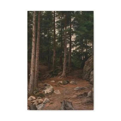 Berndt Lindholm (1841-1914) Sunset in the Forest - Canvas Wall Art - The Sticker Space