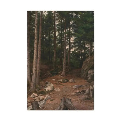 Berndt Lindholm (1841-1914) Sunset in the Forest - Canvas Wall Art - The Sticker Space