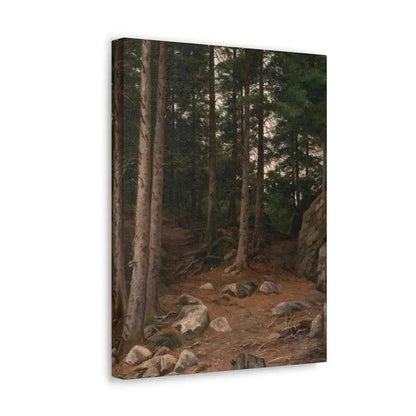 Berndt Lindholm (1841-1914) Sunset in the Forest - Canvas Wall Art - The Sticker Space
