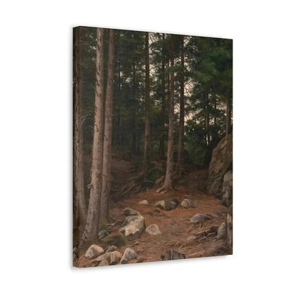 Berndt Lindholm (1841-1914) Sunset in the Forest - Canvas Wall Art - The Sticker Space