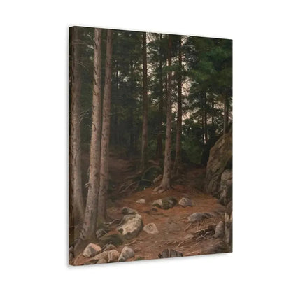 Berndt Lindholm (1841-1914) Sunset in the Forest - Canvas Wall Art - The Sticker Space