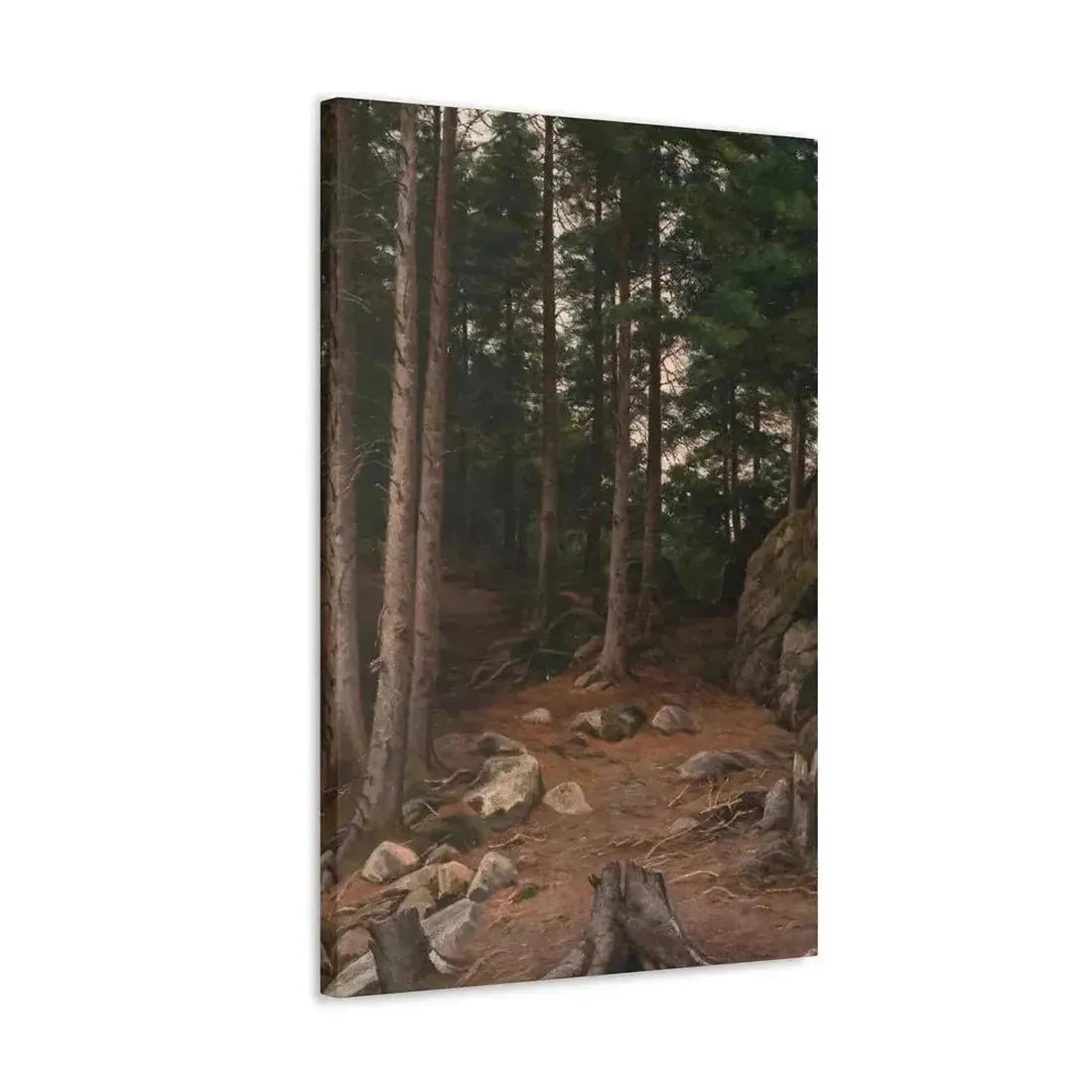 Berndt Lindholm (1841-1914) Sunset in the Forest - Canvas Wall Art - The Sticker Space