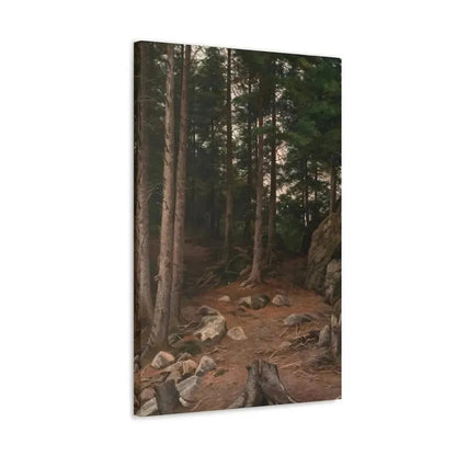 Berndt Lindholm (1841-1914) Sunset in the Forest - Canvas Wall Art - The Sticker Space