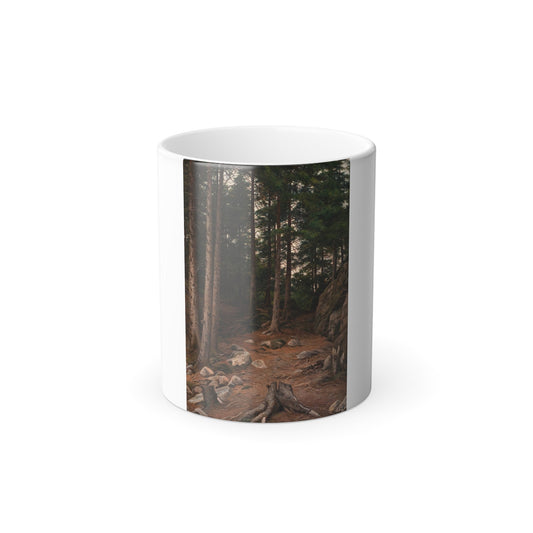 Berndt Lindholm (1841-1914) Sunset in the Forest - Color Changing Mug 11oz-11oz-The Sticker Space