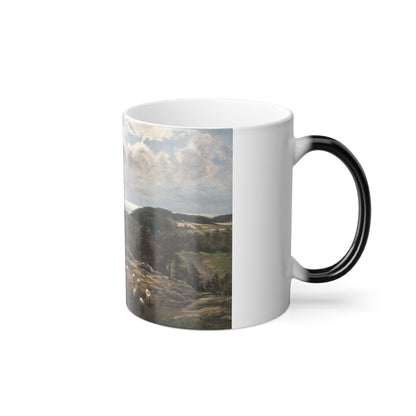 Berndt Lindholm (1841-1914) View Over The Coast - Oil on canvas - Color Changing Mug 11oz-11oz-The Sticker Space