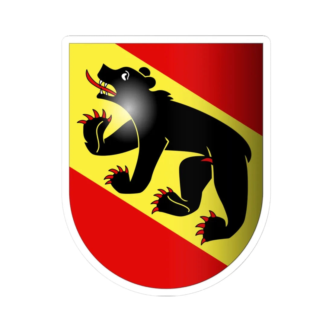 Berne-coat of arms 3d (Switzerland) (Coat of Arms) STICKER Vinyl Kiss-Cut Decal 6 Inch White - The Sticker Space