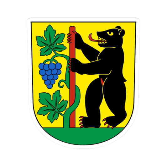 Berneck-blazon (Switzerland) (Coat of Arms) STICKER Vinyl Kiss-Cut Decal 2 Inch White - The Sticker Space