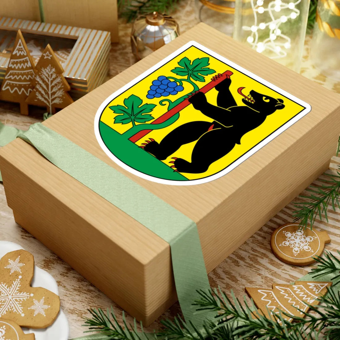 Berneck-blazon (Switzerland) (Coat of Arms) STICKER Vinyl Kiss-Cut Decal - The Sticker Space