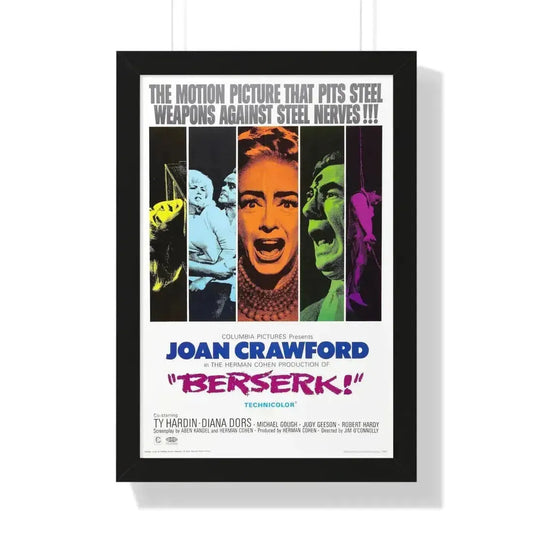 BERSERK 1967 - Framed Movie Poster 16″ x 24″ Black - The Sticker Space