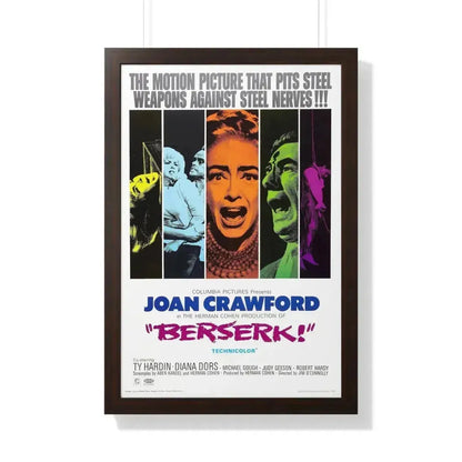 BERSERK 1967 - Framed Movie Poster 20" x 30" Walnut - The Sticker Space