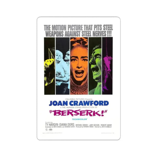 BERSERK 1967 Movie Poster - STICKER Vinyl Kiss-Cut Decal 2 Inch White - The Sticker Space
