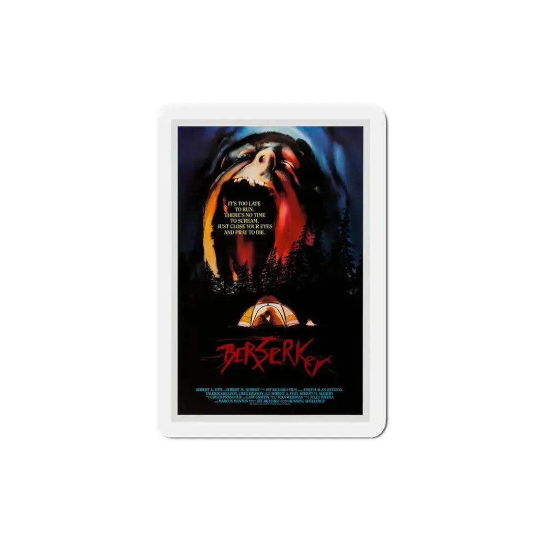 Berserker 1987 Movie Poster Refrigerator Magnet - The Sticker Space