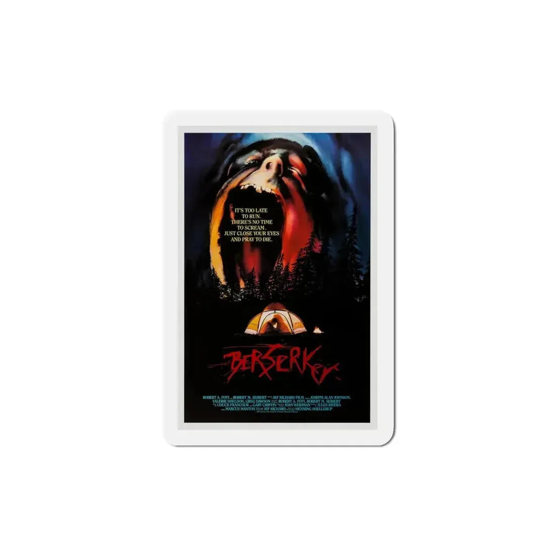 Berserker 1987 Movie Poster Refrigerator Magnet - The Sticker Space
