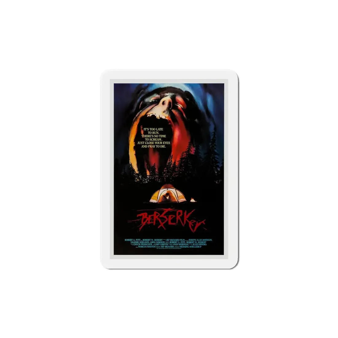 Berserker 1987 Movie Poster Refrigerator Magnet - The Sticker Space