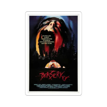 BERSERKER 1987 Movie Poster - STICKER Vinyl Kiss-Cut Decal 6 Inch White - The Sticker Space