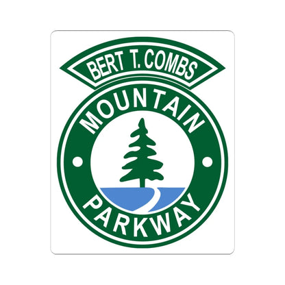 Bert T. Combs Mountain Parkway logo (Kentucky) (Road Sign) STICKER Vinyl Kiss-Cut Decal 4 Inch White - The Sticker Space