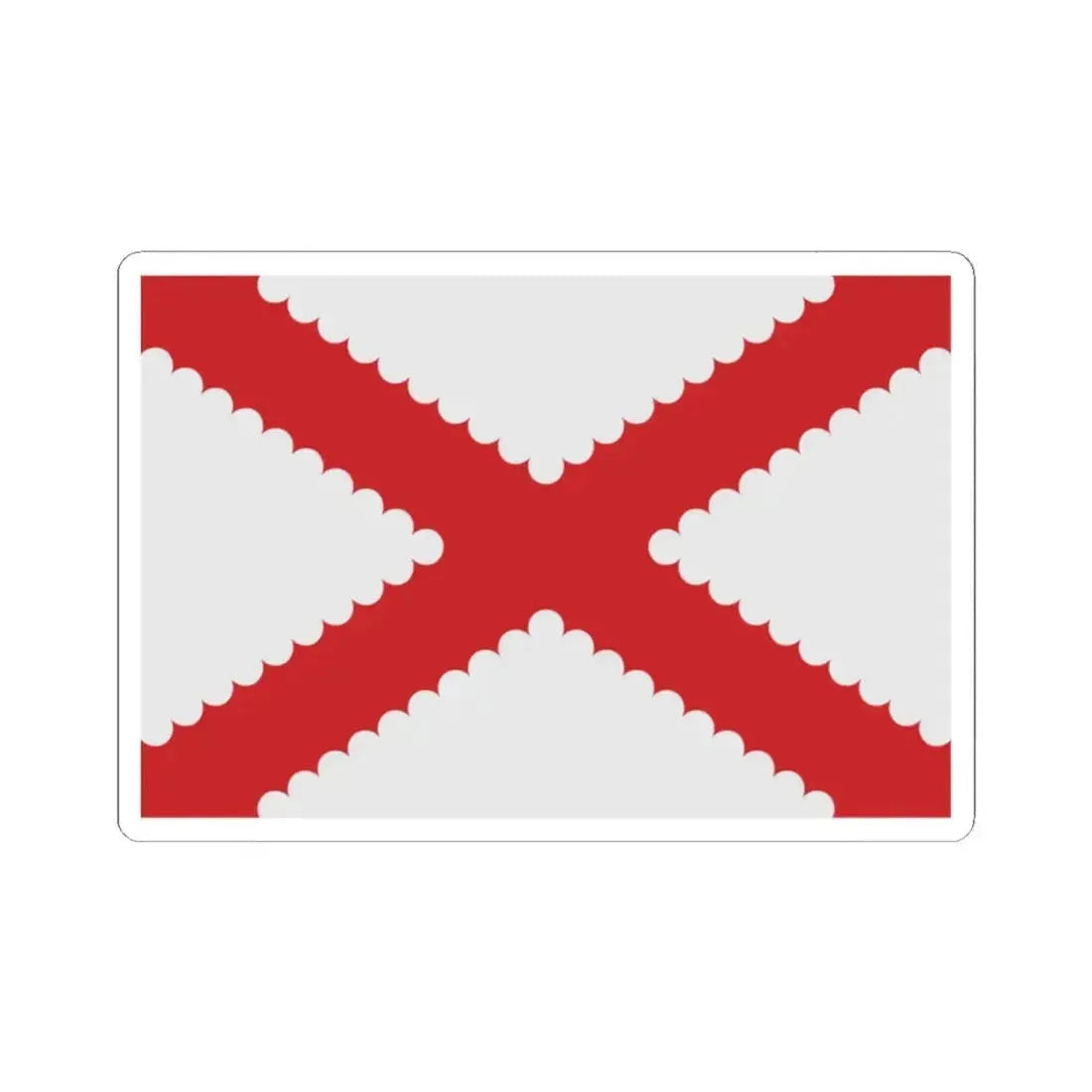 Bertem vlag (Belgium) STICKER Vinyl Kiss-Cut Decal 2 Inch White - The Sticker Space