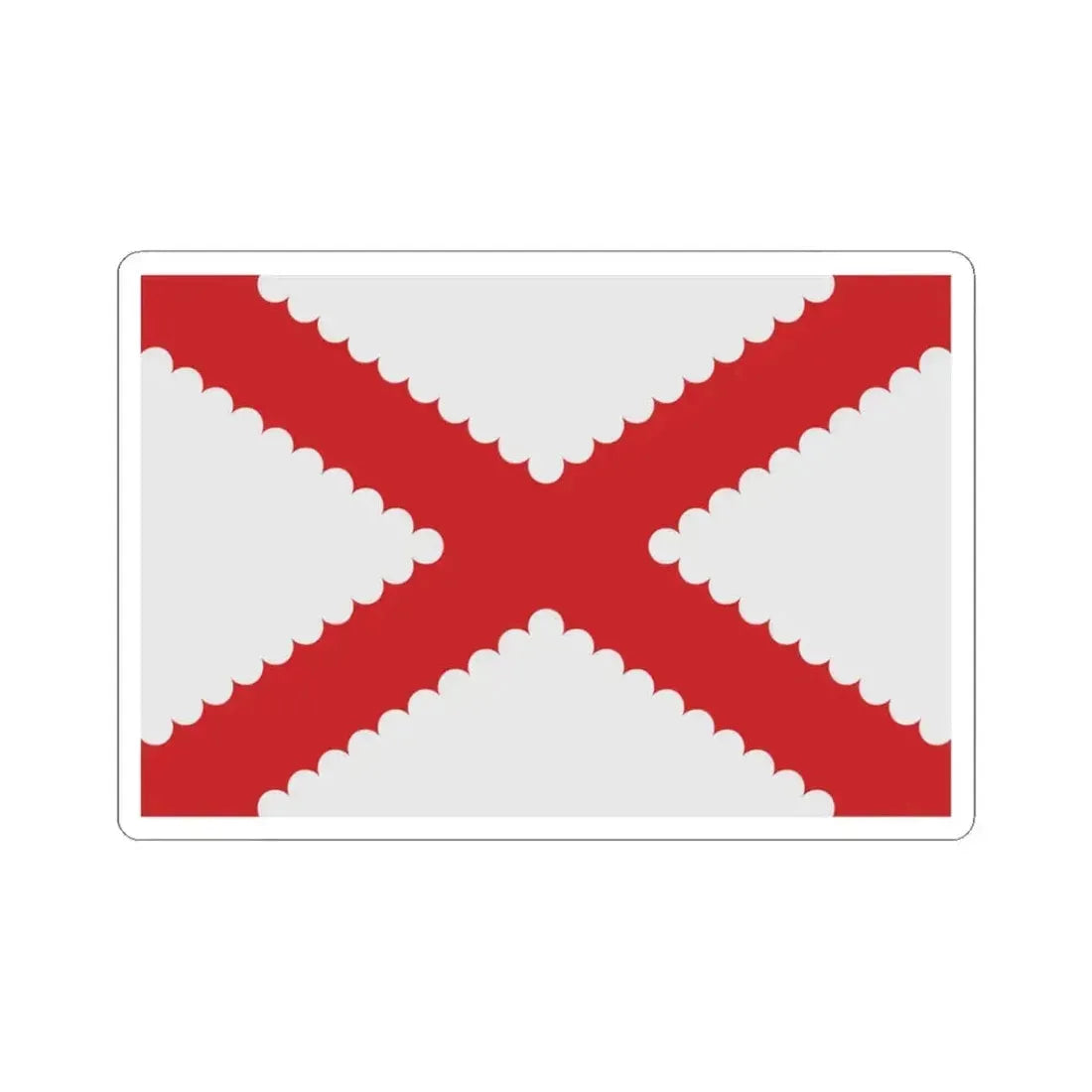 Bertem vlag (Belgium) STICKER Vinyl Kiss-Cut Decal 3 Inch White - The Sticker Space