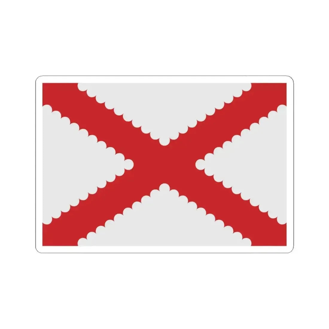 Bertem vlag (Belgium) STICKER Vinyl Kiss-Cut Decal 4 Inch White - The Sticker Space