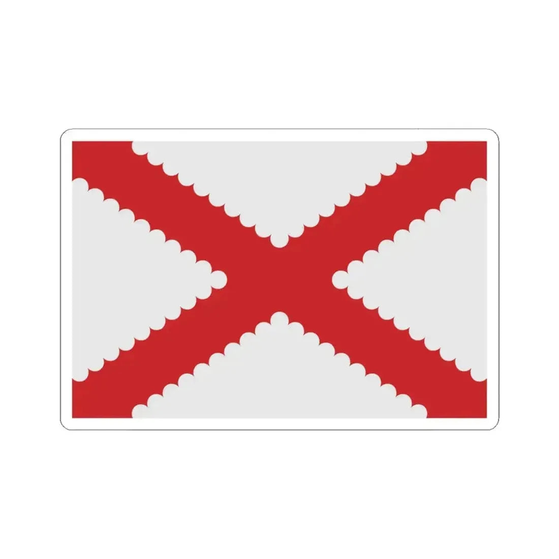 Bertem vlag (Belgium) STICKER Vinyl Kiss-Cut Decal 6 Inch White - The Sticker Space