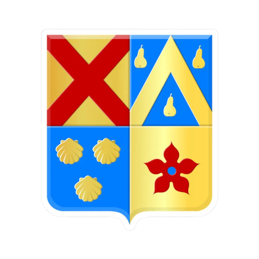 Bertem wapen (Belgium) (Coat of Arms) STICKER Vinyl Kiss-Cut Decal 2 Inch White - The Sticker Space