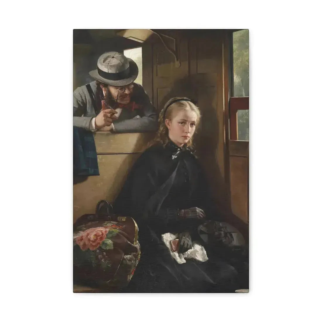Berthold Woltze (1829-1896) The Irritating Gentleman 1874 - Canvas Wall Art 12" x 18" 1.25" - The Sticker Space