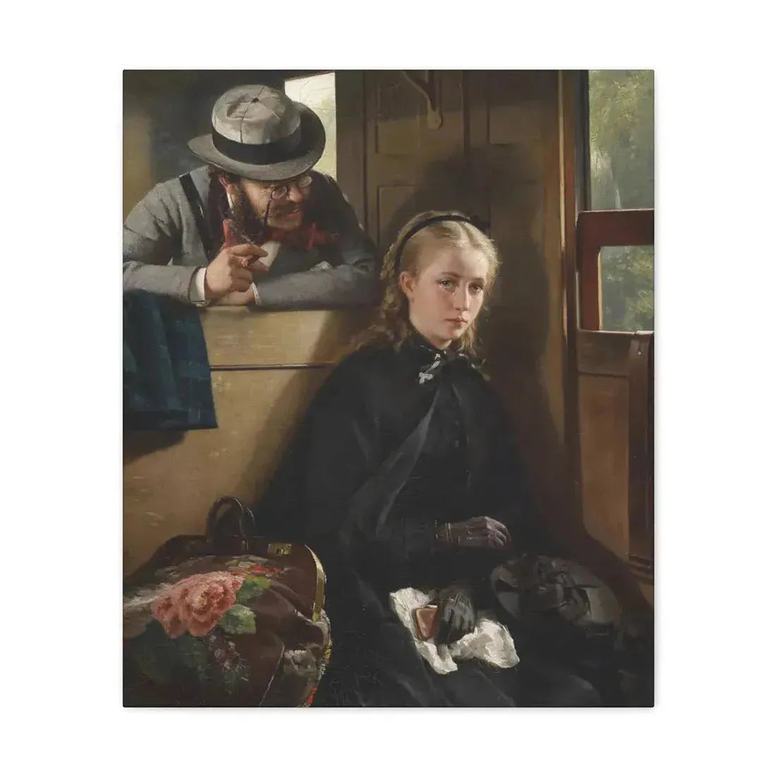 Berthold Woltze (1829-1896) The Irritating Gentleman 1874 - Canvas Wall Art 20″ x 24″ 1.25" - The Sticker Space