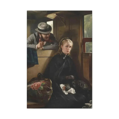Berthold Woltze (1829-1896) The Irritating Gentleman 1874 - Canvas Wall Art 20″ x 30″ 1.25" - The Sticker Space