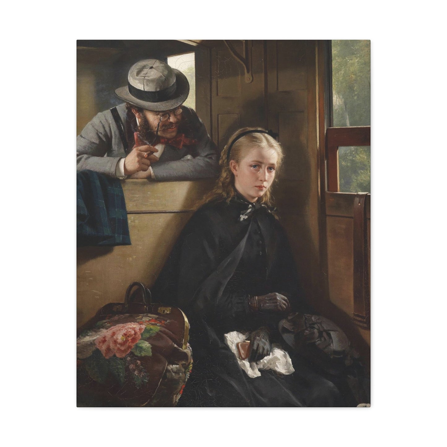 Berthold Woltze (1829-1896) The Irritating Gentleman 1874 - Canvas Wall Art-24″ x 30″-The Sticker Space