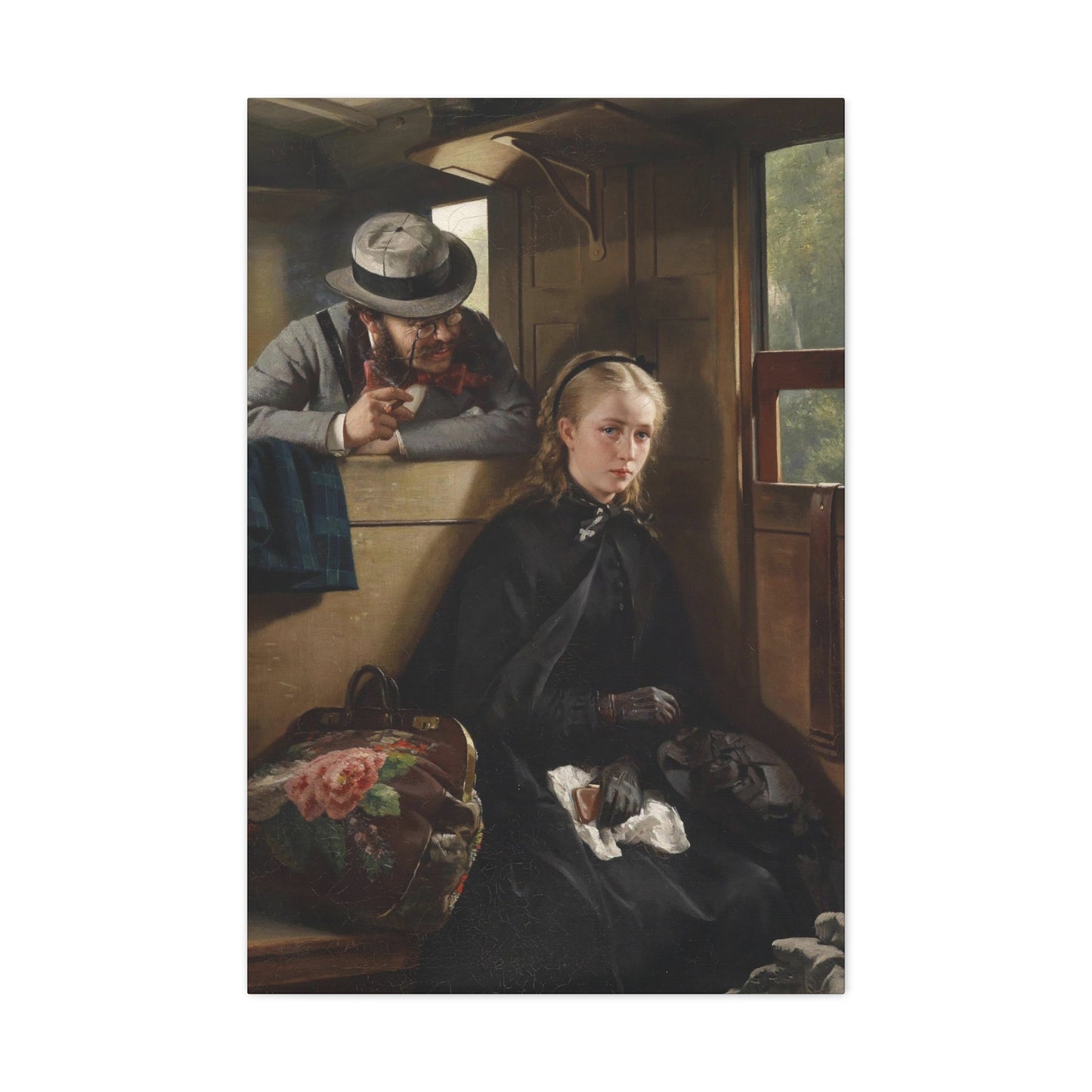 Berthold Woltze (1829-1896) The Irritating Gentleman 1874 - Canvas Wall Art-24″ x 36″-The Sticker Space