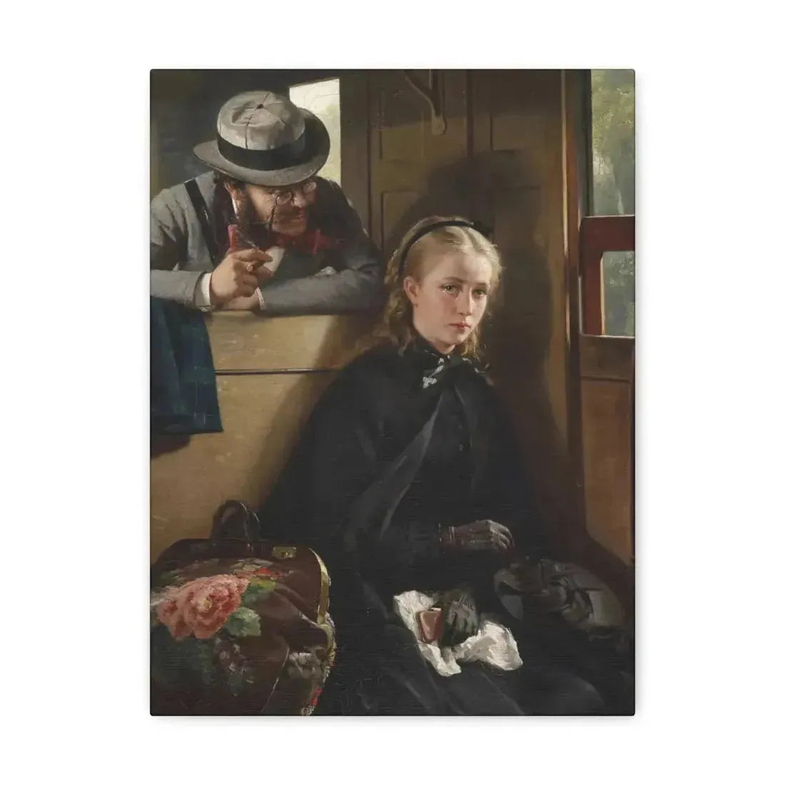 Berthold Woltze (1829-1896) The Irritating Gentleman 1874 - Canvas Wall Art - The Sticker Space