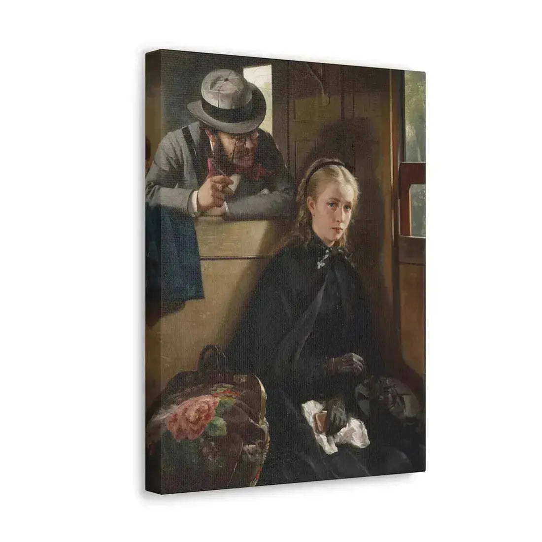 Berthold Woltze (1829-1896) The Irritating Gentleman 1874 - Canvas Wall Art - The Sticker Space