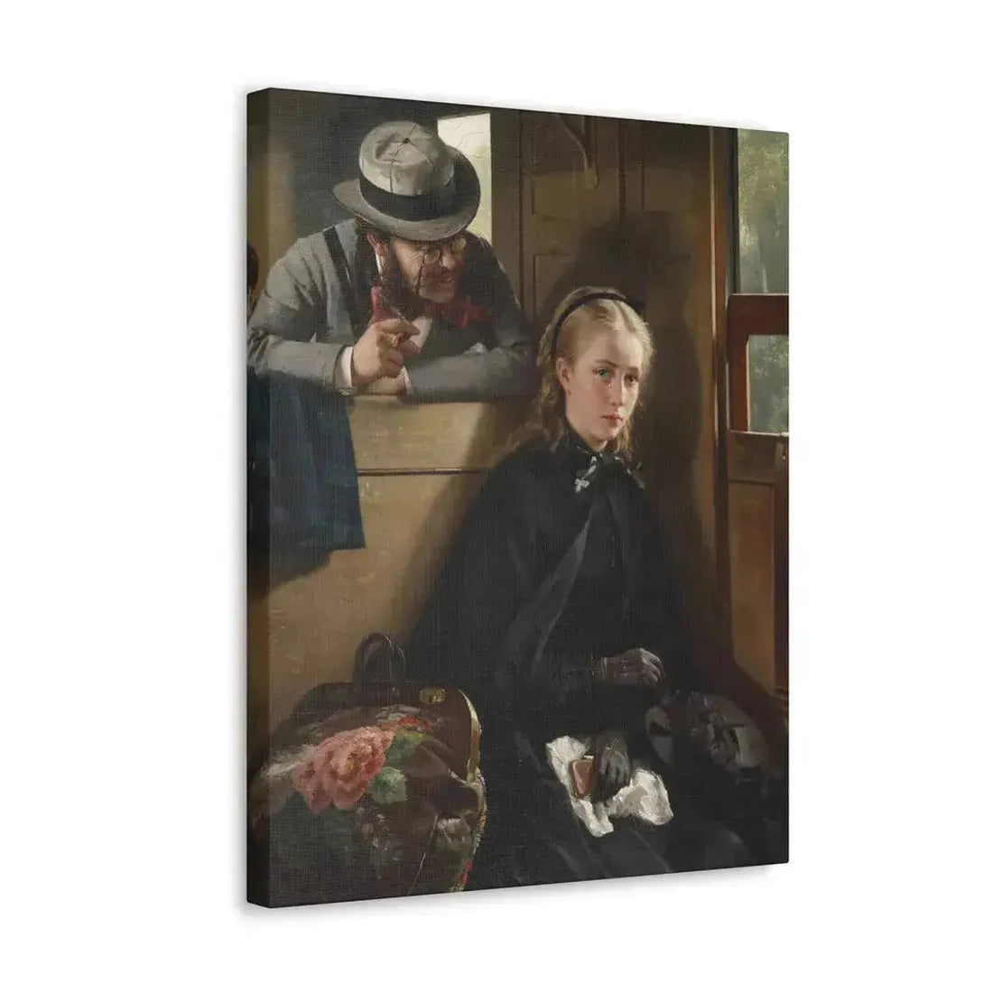Berthold Woltze (1829-1896) The Irritating Gentleman 1874 - Canvas Wall Art - The Sticker Space