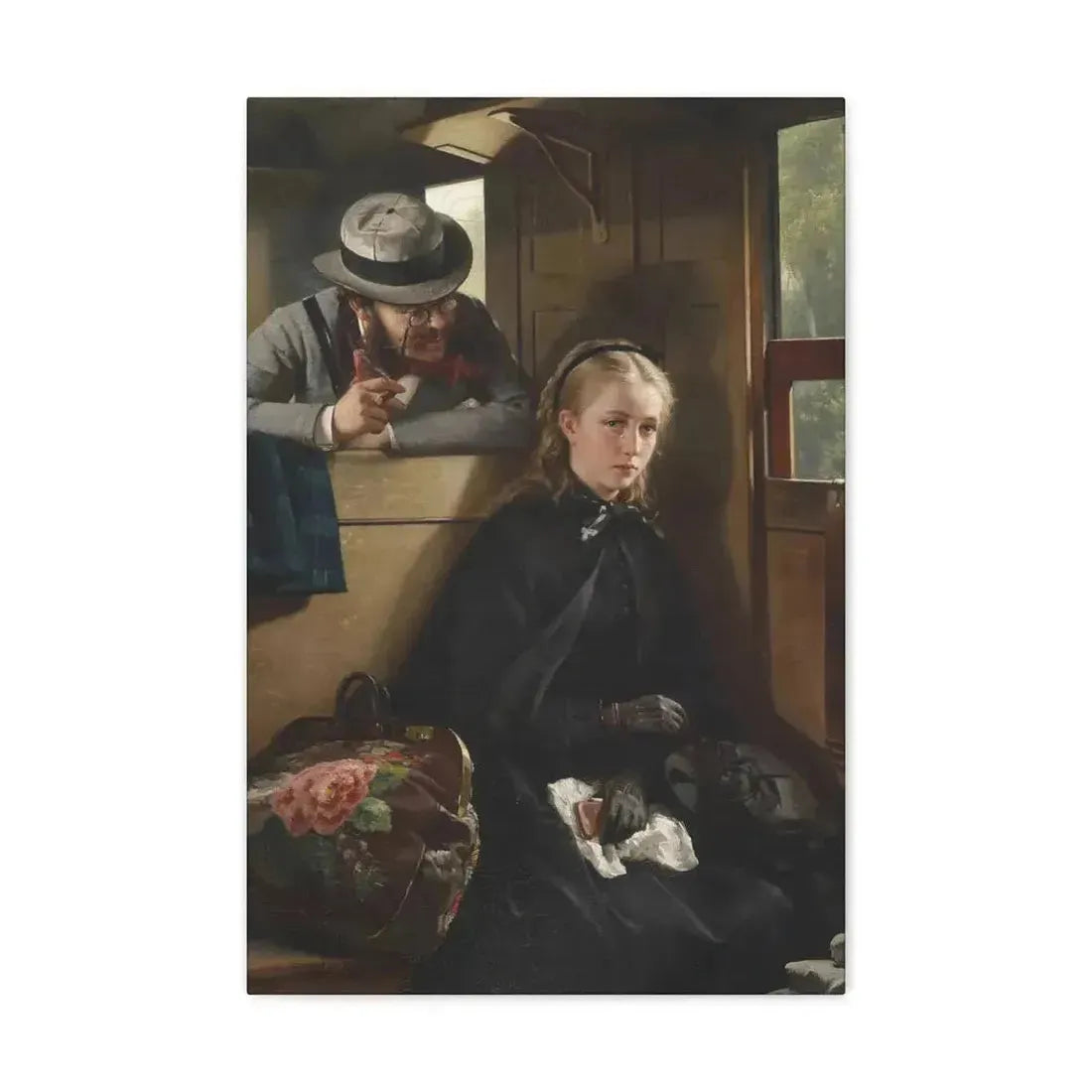 Berthold Woltze (1829-1896) The Irritating Gentleman 1874 - Canvas Wall Art - The Sticker Space