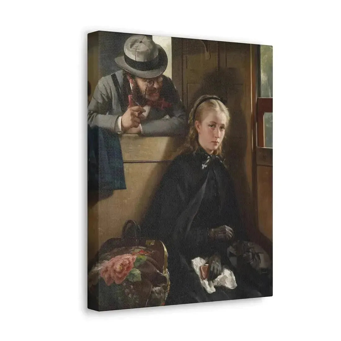 Berthold Woltze (1829-1896) The Irritating Gentleman 1874 - Canvas Wall Art - The Sticker Space