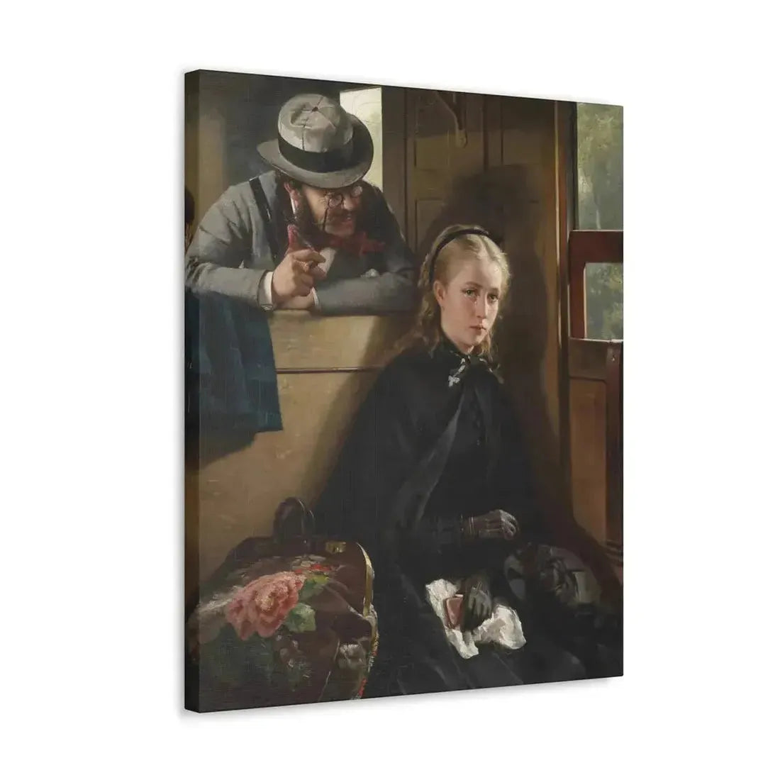 Berthold Woltze (1829-1896) The Irritating Gentleman 1874 - Canvas Wall Art - The Sticker Space